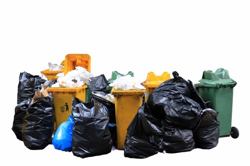 Waste collection trucks servicing Seven Kings
